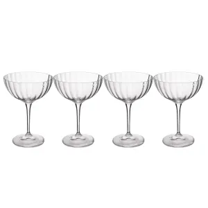 Mikasa Treviso Crystal Coupe Glasses, Set of 4, 300ml