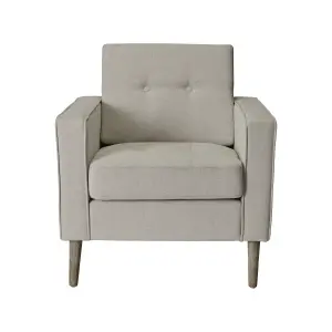 Zennor Light grey Linen effect Relaxer chair (H)850mm (W)770mm (D)795mm