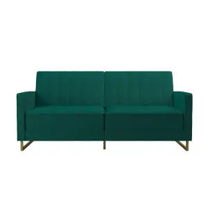 Skylar Sofa Bed in Velvet Green