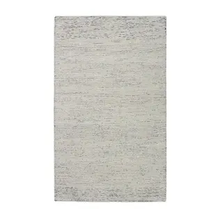 Handmade Luxurious Easy to Clean Modern Grey Wool Dotted Rug for Living Room & Bedroom-160cm X 230cm