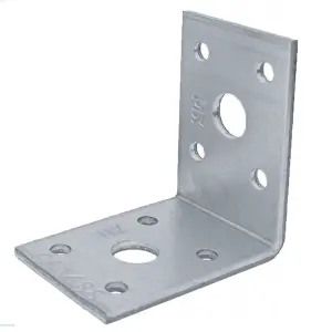 10 Pack Of Heavy Duty Galvanised 2.5mm Thick Angle Brackets L Shape Corner Braces 50x50x35mm