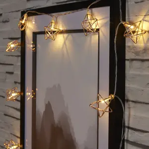 Wire star Battery-powered Warm white 10 LED Indoor String lights