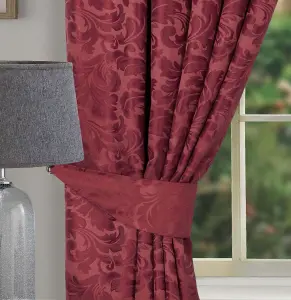 Home Curtains Buckingham Tiebacks Wine (PAIR)