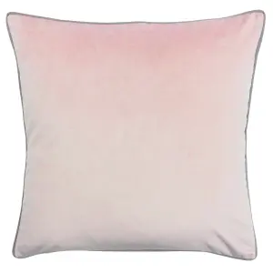 Paoletti Meridian Velvet Piped Polyester Filled Cushion