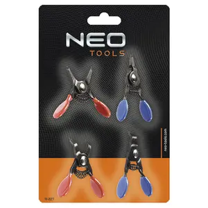 NEO mini circlip pliers set 4 pcs, internal & external, soft grip (Neo 11-227)