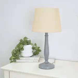 Annum Wood Table Lamp Grey / Beige / No