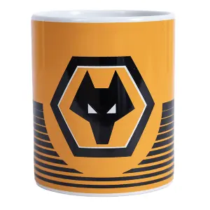 Wolverhampton Wanderers FC Linear Ceramic Mug Yellow/Black (One Size)