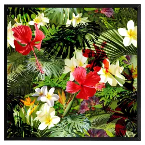 Tropical foliage (Picutre Frame) / 16x16" / Grey