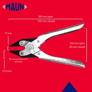 Maun Flat Nose Parallel Plier 200 mm