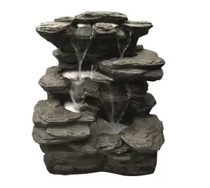 Aqua Creations Flowing Springs Slate Falls Mains Plugin Powered Water Feature