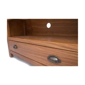 Padua Lacquered 1 Drawer TV Cabinet Brass Cup Handle