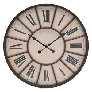 Hometime Roman Dial Panelled Wall Clock 41cm