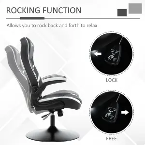 Vinsetto Racing Office Chair PVC Leather Computer Gaming Height Adjustable