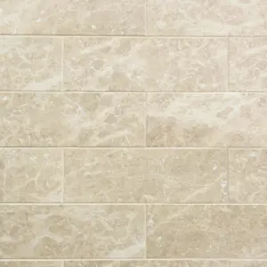 Elegance marble Brown Gloss Marble effect Ceramic Indoor Wall Tile, Pack of 7, (L)600mm (W)200mm