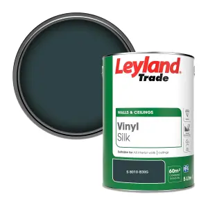 Leyland Trade Vinyl Silk Walls & Ceilings Emulsion Paint (S 8010-B30G) - 5L