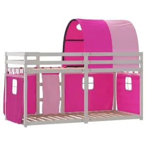 Berkfield Bunk Bed without Mattress Pink 80x200 cm Solid Wood Pine