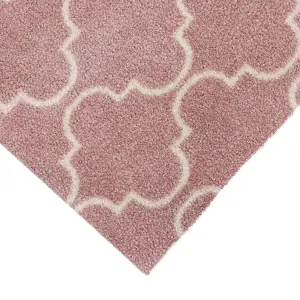 JVL Mega Runner Mat 57 x 150 cm, Rose Lattice