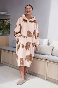 Womens Next Cream Hamish The Highland Cow Oversized Blanket Hoodie - Cream