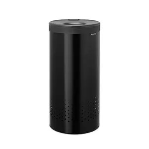 Brabantia Laundry Bin Black / 63.5cm H x 38cm W x 38cm D