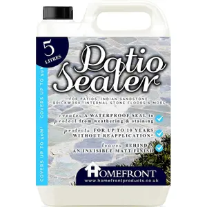 Homefront Patio Sealer Patio Sealant for Indian Sandstone Concrete Paths Patios Slate Brick 5L