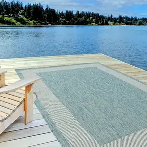 Ecology Collection Outdoor Rugs in Aqua  200AQ