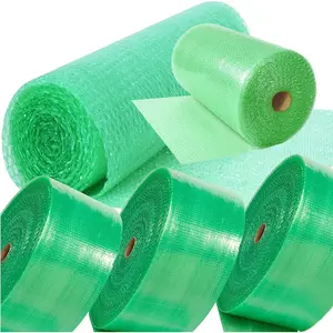 1 Roll x 750mm Green Biodegradable Recyclable Polythene 100 Meter Bubble Wrap Roll