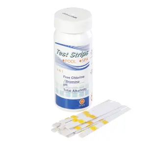 3-in-1 Test Strips for Swimming Pool and Hot Tub Water Quality