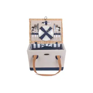 2 Person Nautical Theme Fitted Picnic Hamper