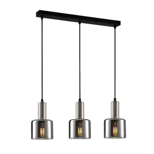 Luminosa Santia Modern 3 Light Bar Pendant Ceiling Light, E27