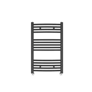 Right Radiators 800x500 mm Bathroom Curved Heated Towel Rail Radiator Warmer Ladder Anthracite