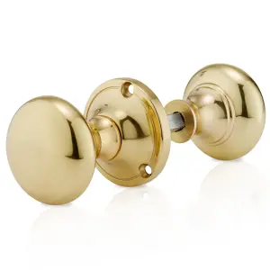 XFORT Polished Brass Victorian Style Rim Knob