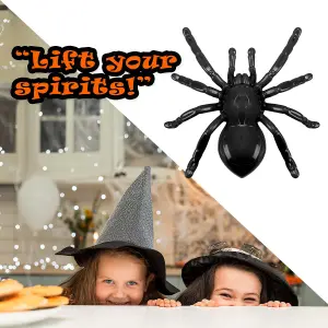 Light Up Spider with Suction Halloween Party, Trick or Treat  Black