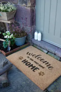 Welcome To Our Paw-Some Home Doormat (90 x 60cm)