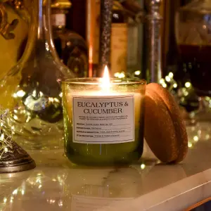 Apothecary Green Eucalyptus & Cucumber Medium Jar candle