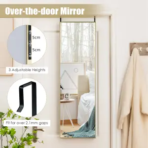 Costway Full-length Over the Door Mirror Hanging or Wall-mounted Dressing Mirror