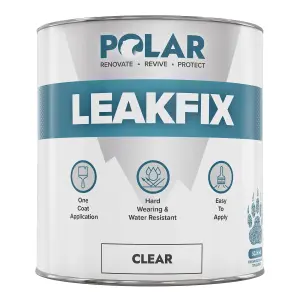 Polar Premium Leak Seal Clear Paint - 500ml - Instant Waterproof Roof Sealant - Ideal for Leaks, Cracks & Roof Repair