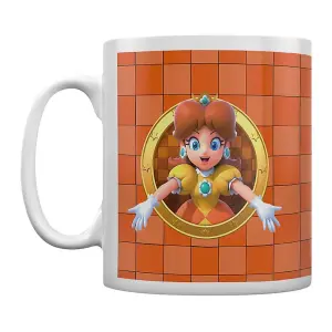 Super Mario Portrait Princess Daisy Mug White/Orange (One Size)