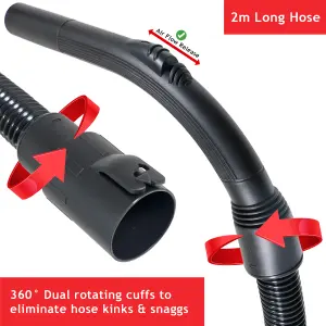 SPARES2GO Hose for Vacmaster Multi 20 Power 30 PTO Wet & Dry Vacuum Cleaner + Adaptor