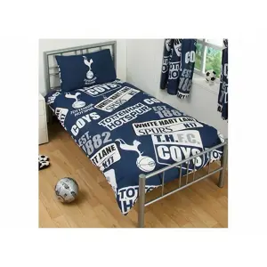 Tottenham Hotspur Patch Single Duvet And Pillow Set Multicoloured (One Size)