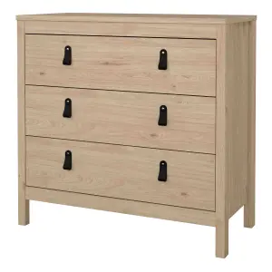 Barcelona Chest 3 drawers in Jackson Hickory Oak