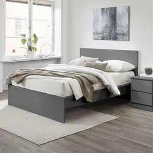 Birlea Oslo Double Bed Frame In Grey