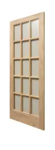 15 Lite Knotty Pine Obscure Glzd Door 1981 x 686mm