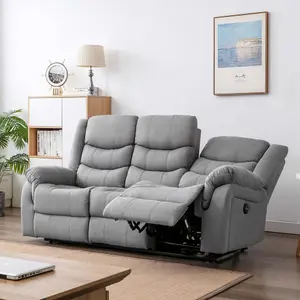 Seattle Electric Fabric Recliner 3 Seater Sofa