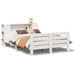 Berkfield Bed Frame without Mattress White 160x200 cm Solid Wood Pine