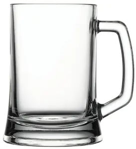 Queensway Home & Dining Height 13cm 6 x 380ml Pub Style Mugs Glasses Tankards Barware with Handle