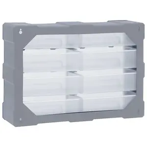 Berkfield Multi-drawer Organiser with 8 Big Drawers 52x16x37 cm