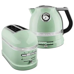 KitchenAid Artisan Pistachio 2 Slot Toaster and Kettle Set