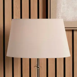 50cm Taupe Oval Ellipse Polysilk Tapered Shade