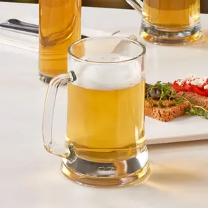 Queensway Home & Dining Height 13cm 6 x 380ml Pub Style Mugs Glasses Tankards Barware with Handle