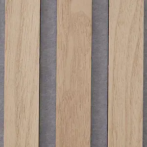 Naturewall SlatWall Acoustic Natural Oak - 240cm x 60cm on Grey Felt